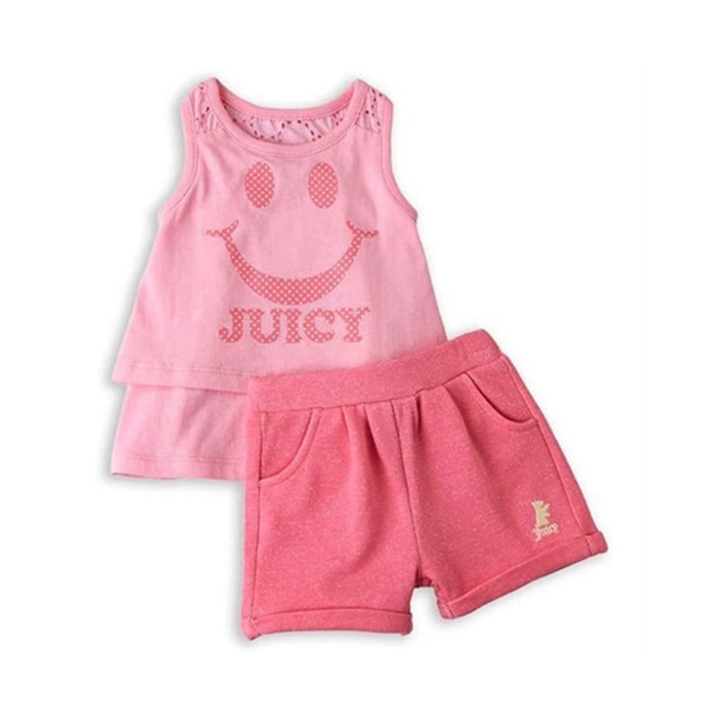 JUICY COUTURE Girls 2 Piece Short Set.